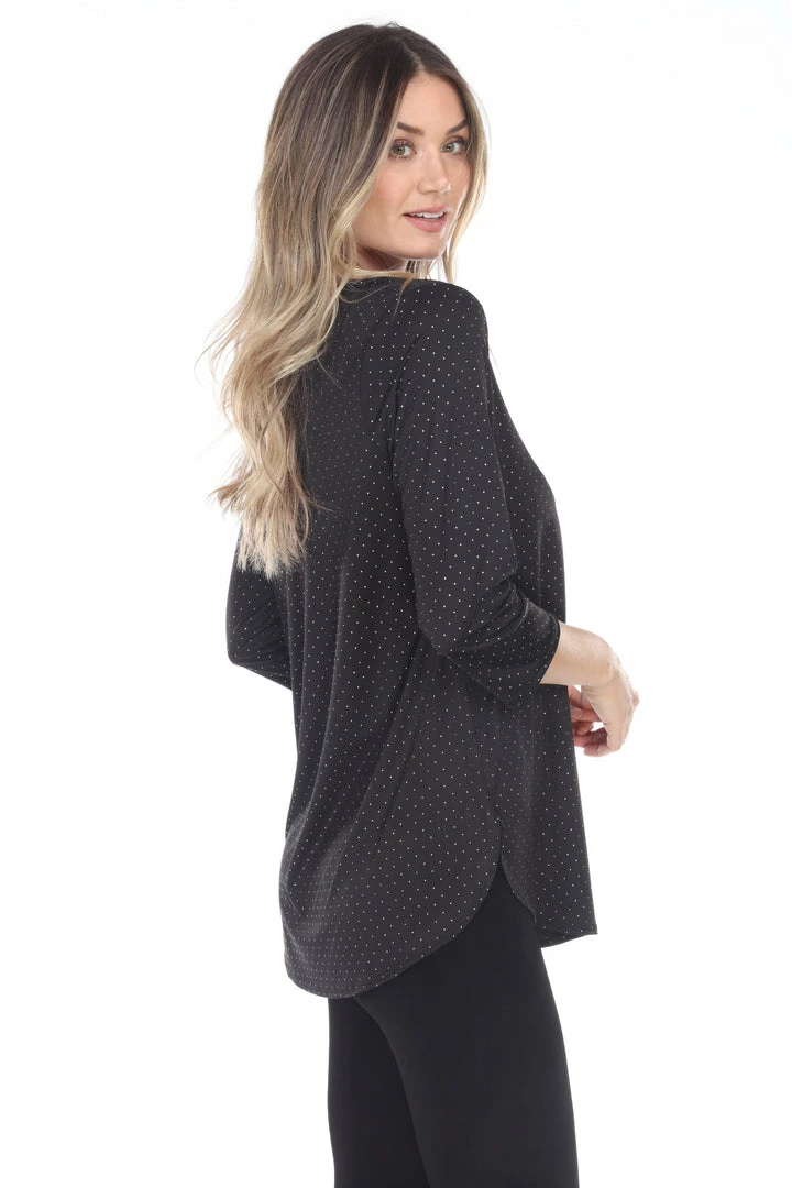 Jostar Quarter Sleeves HIT Rounded Bottom Tunic Top Quarter Sleeve Print-346HT-QRP1-G015