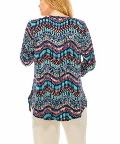 Jostar HIT Rounded Bottom Tunic Top Quarter Sleeve Print-346HT-QRP1-W191