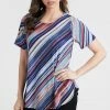 Tops Jostar Women's HIT Rounded Bottom Tunic Top Short Sleeve Print, 346HT-SXP1-W205