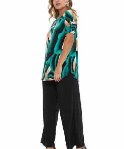 Short Sleeves Jostar Women's HIT Rounded Bottom Tunic Top Short Sleeve Print-346HT-SRP1-W226
