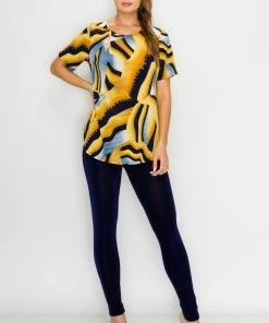 Short Sleeves Jostar Women's HIT Rounded Bottom Tunic Top Short Sleeve Print-346HT-SRP1-W226
