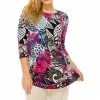 Quarter Sleeves Jostar Women's HIT Rounded Bottom Tunic Top Quarter Sleeve Print-346HT-QRP1-W204