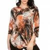 Quarter Sleeves Jostar Women's HIT Rounded Bottom Tunic Top Quarter Sleeve Print-346HT-QRP1-W228