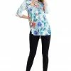 Jostar Women's HIT Rounded Bottom Tunic TopQuarter Sleeve Sublimation Plus-346HT-QRU1-R-U184 Tops