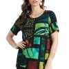 Jostar Women's HIT Rounded Bottom Tunic Top Short Sleeve Print-346HT-SRP1-W151