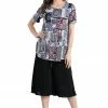 Jostar Women's HIT Rounded Bottom Tunic Top Short Sleeve Print-346HT-SRP1-W192 Short Sleeves