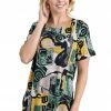 Short Sleeves Jostar Women's HIT Rounded Bottom Tunic Top Short Sleeve Print-346HT-SRP1-W217