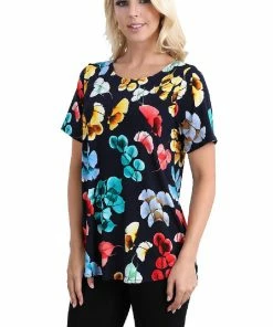 Jostar Women's HIT Rounded Bottom Tunic Top Short Sleeve Print-346HT-SRP1-W219