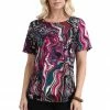 Jostar Women's HIT Rounded Bottom Tunic Top Short Sleeve Print-346HT-SRP1-W223
