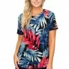 Short Sleeves Jostar Women's HIT Rounded Bottom Tunic Top Short Sleeve Print-346HT-SRP1-W230