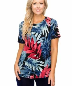 Short Sleeves Jostar Women's HIT Rounded Bottom Tunic Top Short Sleeve Print-346HT-SRP1-W230