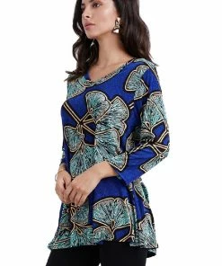 Jostar Women's Stretchy Merrow Top 3/4 Sleeve Print Plus, 158BN-QXP-W076
