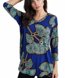Jostar Women's Stretchy Merrow Top 3/4 Sleeve Print Plus, 158BN-QXP-W076