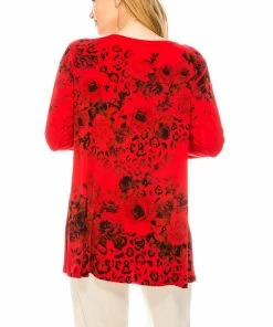 Jostar Women's V-Nk Binding Tunic Quarter Sleeve Rhinestones-347HT-QRU1-R-U182