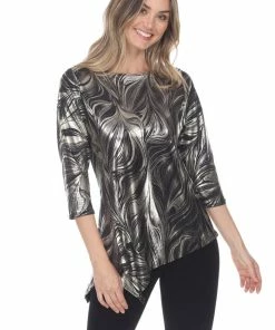 Jostar HIT Asymmetric Drop Top Quarter Sleeve Print-349HT-QRP1-F018 Quarter Sleeves