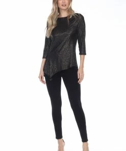 Jostar HIT Asymmetric Drop Top Quarter Sleeve Print-349HT-QRP1-F019 Quarter Sleeves