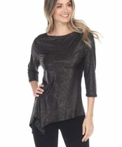 Jostar HIT Asymmetric Drop Top Quarter Sleeve Print-349HT-QRP1-F019 Quarter Sleeves