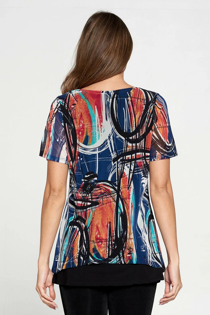 Jostar Tops Mesh Romance Double Layer Top-353MR-SRP1-C-W279