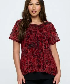 Jostar Tops Mesh Romance Double Layer Top-353MR-SRP1-C-W344