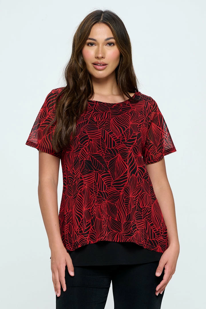 Jostar Tops Mesh Romance Double Layer Top-353MR-SRP1-C-W344