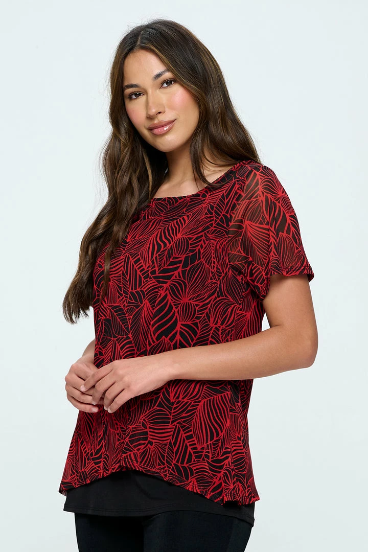 Jostar Tops Mesh Romance Double Layer Top-353MR-SRP1-C-W344