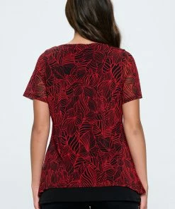 Jostar Tops Mesh Romance Double Layer Top-353MR-SRP1-C-W344