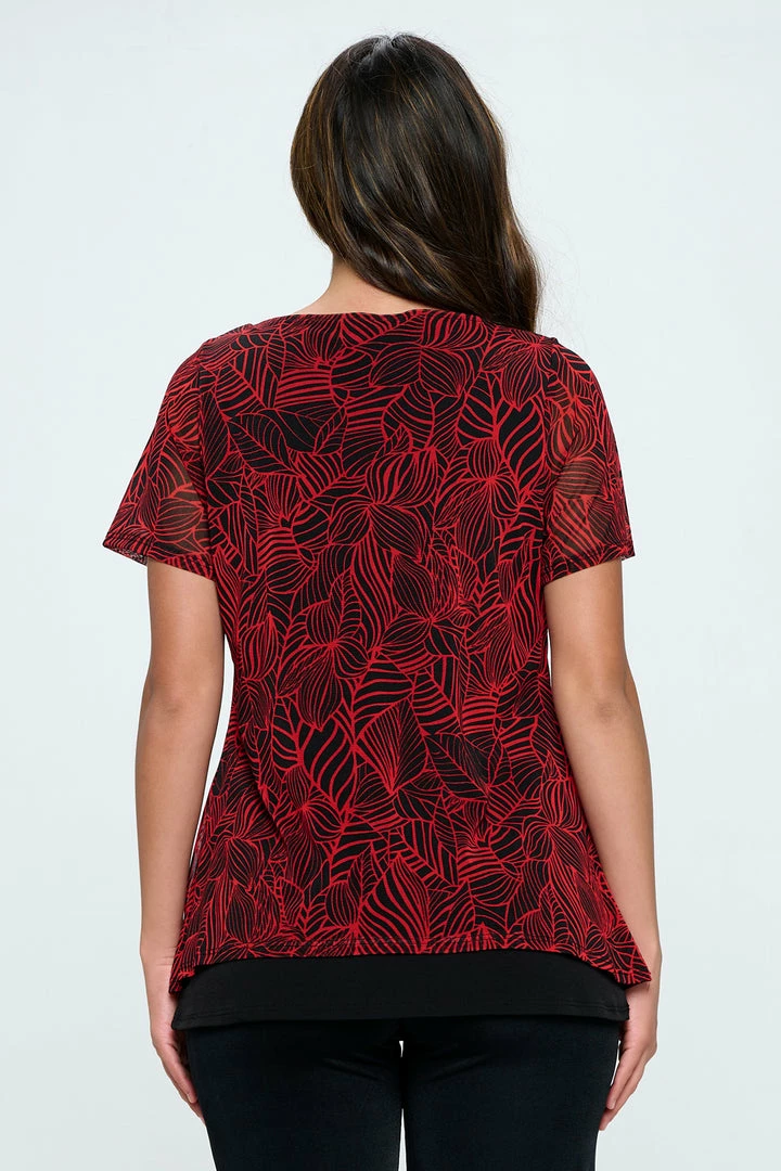 Jostar Tops Mesh Romance Double Layer Top-353MR-SRP1-C-W344