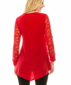 Jostar Online Lace Overlay Center Top-355LA-LRD1-C