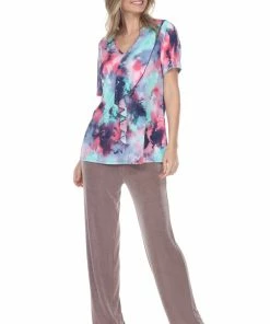 Jostar Cascade Drop Short Sleeve Top-356HT-SRP1-W252 Tops