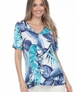 Jostar Tops Cascade Drop Short Sleeve Top-356HT-SRP1-W258