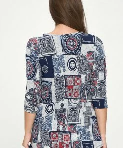 Jostar Quarter Sleeves HIT Side Tie Tunic-357HT-QRP1-W192