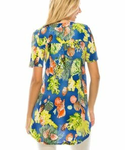 Jostar Short Sleeves BG Notch Neck Short Sleeve Top-359BG-SRP1-W278