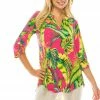 Jostar HIT Notch Neck Rolled Sleeve Top-359HT-QRP1-W269