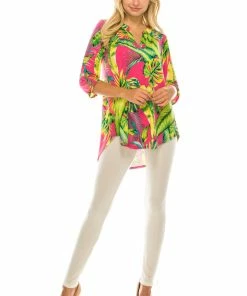 Jostar HIT Notch Neck Rolled Sleeve Top-359HT-QRP1-W269