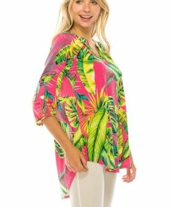 Jostar HIT Notch Neck Rolled Sleeve Top-359HT-QRP1-W269