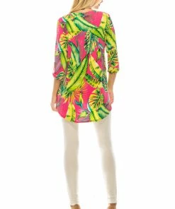 Jostar HIT Notch Neck Rolled Sleeve Top-359HT-QRP1-W269