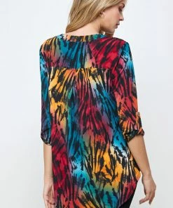 Jostar HIT Notch Neck Rolled Sleeve Top-359HT-QP-W280 Quarter Sleeves