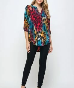 Jostar HIT Notch Neck Rolled Sleeve Top-359HT-QP-W280 Quarter Sleeves