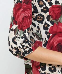 Jostar HIT Notch Neck Rolled Sleeve Top-359HT-QP-W291