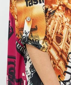 Jostar Quarter Sleeves HIT Notch Neck Rolled Sleeve Top-359HT-QRP1-W292