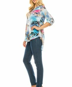 Jostar Online HIT Notch Neck Rolled Sleeve Top-359HT-QRP1-W265