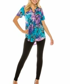 Jostar HIT Notch Neck Rolled Sleeve Top-359HT-SRP1-W282