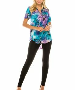Jostar HIT Notch Neck Rolled Sleeve Top-359HT-SRP1-W282