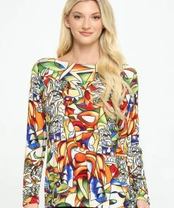 Jostar BNS V-Neck High And Low Top-360BN-LRP1-W329