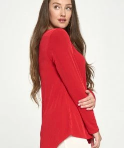 Jostar BNS V-Neck High And Low Top-360BN-LRS1 Tops