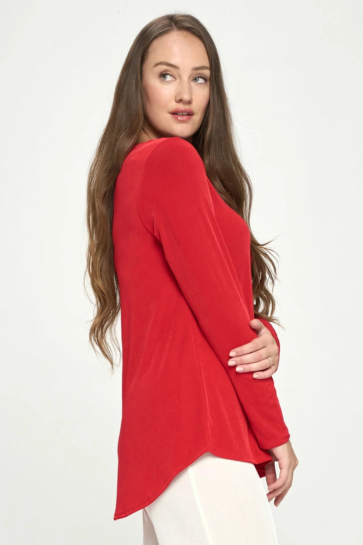 Jostar BNS V-Neck High And Low Top-360BN-LRS1 Tops
