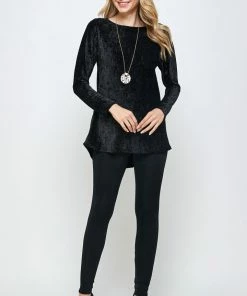 Jostar Velvet High And Low Top-360VT-LRD1-V001 Tops