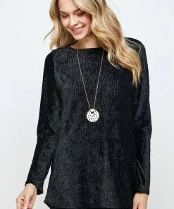 Jostar Velvet High And Low Top-360VT-LRD1-V001 Tops