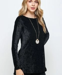 Jostar Velvet High And Low Top-360VT-LRD1-V001 Tops