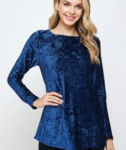 Jostar Velvet High And Low Top-360VT-LRD1-V001 Tops